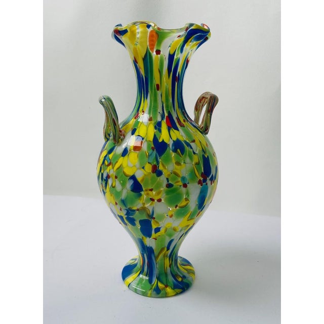 Mid-Century Modern Vintage Handcrafted Murano Glass Amphora from Fratelli Toso, 1970s For Sale - Image 3 of 14