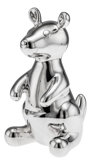 Novelty 21st Century English Silver Kangaroo Money Box by Asprey c.2021