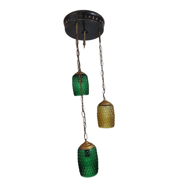 1960s Mid-Century Crystal Pendat Light by Nordica, 1950s For Sale - Image 5 of 7