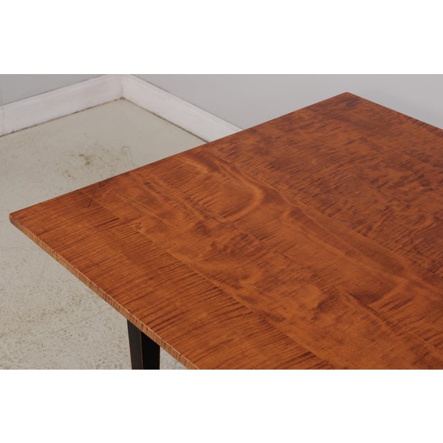 Benchmade Tiger Maple Large Farmhouse Dining Tavern Table For Sale - Image 10 of 14