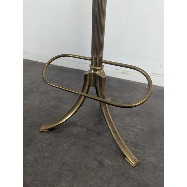 Neoclassical Valet Stand in Leather-Covered Brass For Sale - Image 5 of 6