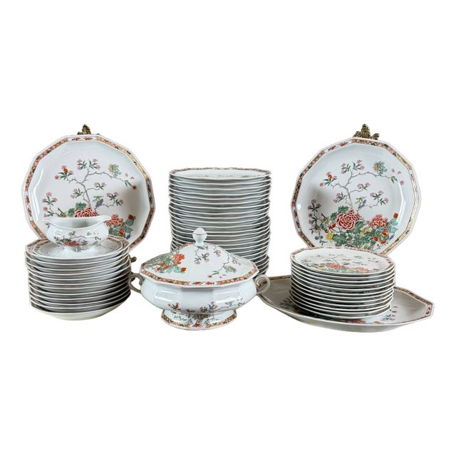 Hong-Kong Table Service from Bernardaud Limoges, 1980s, Set of 53 For Sale