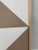 Taupe Abstract Contemporary Op Art Geometric Hard Edge Triptych Painting, Wood Framed, Signed Lee Fine For Sale - Image 8 of 10