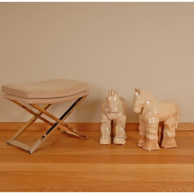 Vintage 1950 - 1960 Italian glazed terracotta clay figural animal sculptures Fully handcrafted mid century design...