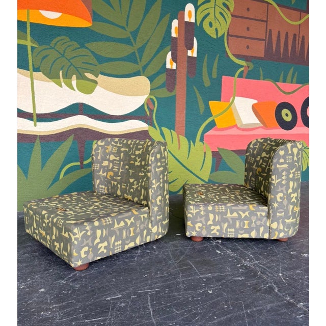 Reupholstered Postmod Henredon Folio 500 Club Chair Pair For Sale In Tampa - Image 6 of 12
