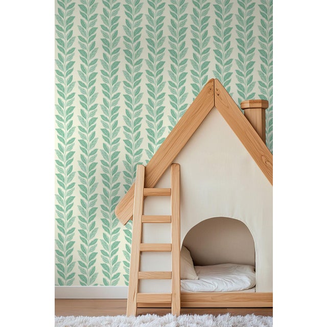 Bring a burst of joy to your walls with our Garden Leaf Stripe Wallpaper, a classic stripe reimagined with hand-painted...