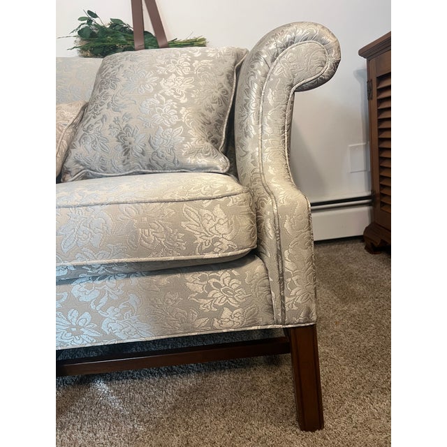 1980s 1980s Custom Chippendale Camelback Mahogany Sofa For Sale - Image 5 of 15