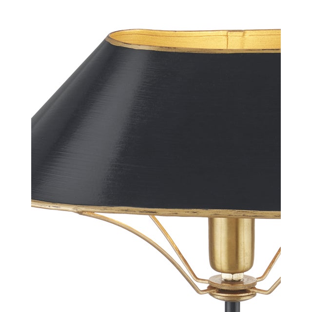 Traditional Currey & Company Daphne Black Table Lamp For Sale - Image 3 of 6