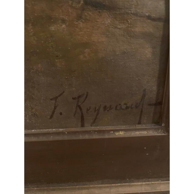 Late 19th Century Late 19th Century François Reynaud, Street Musicians, Mother and Child, Original Oil on Canvas. Antique., Framed For Sale - Image 5 of 5