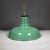 Benjamin 14" Enameled Porcelain Green Industrial Pendant Light c.1950 For Sale - Image 4 of 5