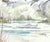 Grace Spongberg (American, 1906-1992) "Lake Zurich" oil pastel on paper, titled and estate stamp on reverse. Grace...