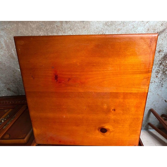 Wood Vintage Federal Style Solid Wood Side Table. For Sale - Image 7 of 7