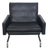 Vintage PK31 Chair in Black Aura Leather by Poul Kjærholm, 1980s For Sale