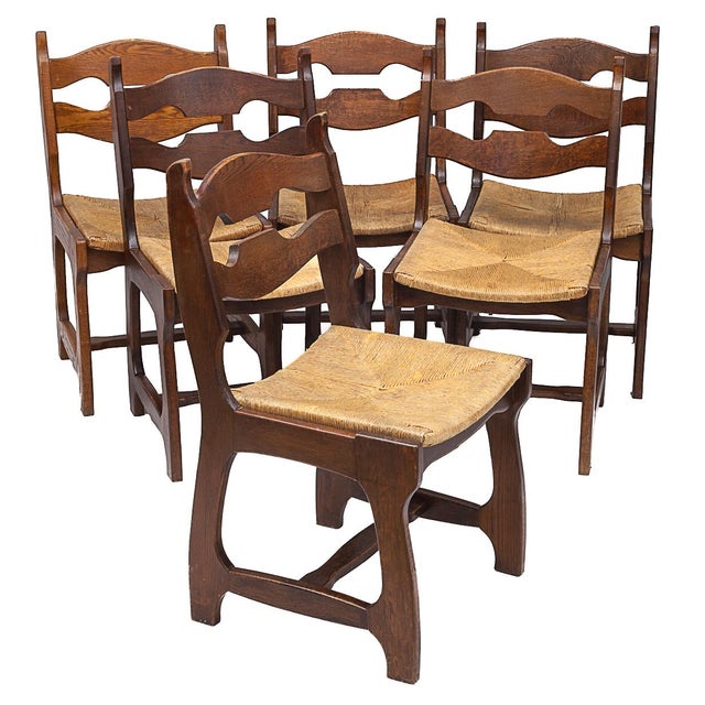 Chairs by Guillerme and Chambron, 1950s, Set of 6 For Sale - Image 9 of 9