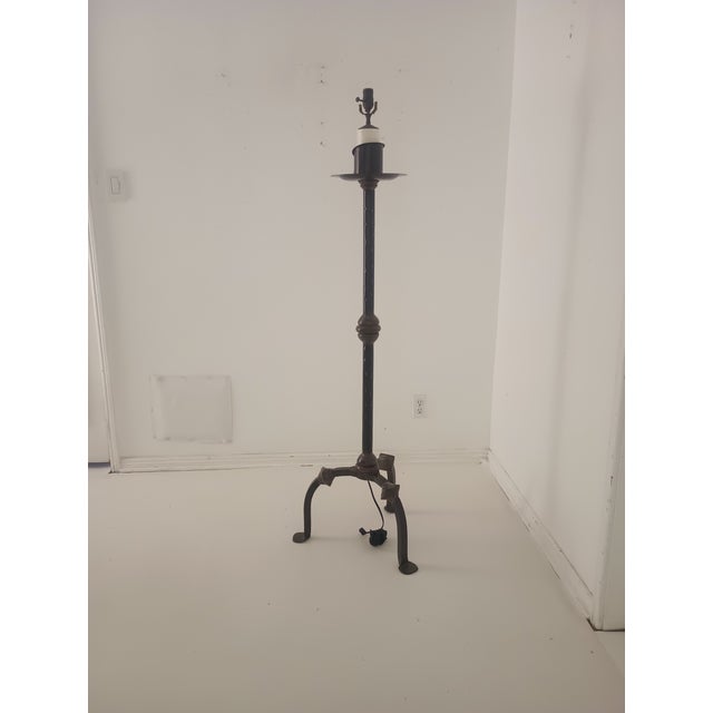 Vintage Wrought Iron Floor Lamp For Sale - Image 15 of 15