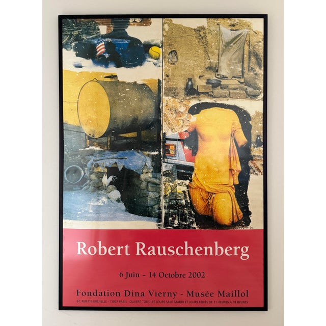 Pop Art Large Robert Rauschenberg French Exhibition Poster, 2002 For Sale - Image 3 of 7