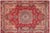 Shabby Chic Tabriz Red/Green Wool Rug - 9'6'' X 13'3'' For Sale - Image 10 of 10