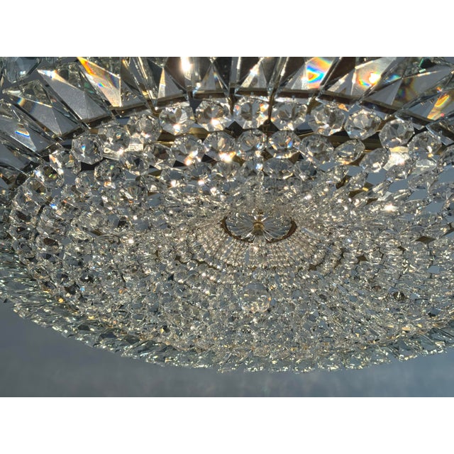 Large Crystal & Brass Chandelier from Bakalowits & Söhne, 1950s For Sale - Image 11 of 12