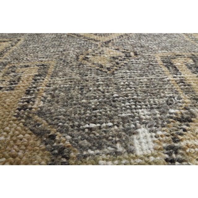1970s Vintage Handmade Wool Cotton Beige Runner Rug For Sale - Image 9 of 11