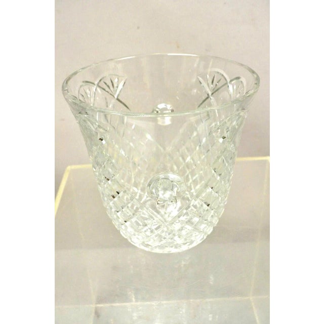 Vintage "1997 Ben Miller Memorial Winner" Diamond Cut Crystal Glass Ice Bucket For Sale - Image 4 of 9