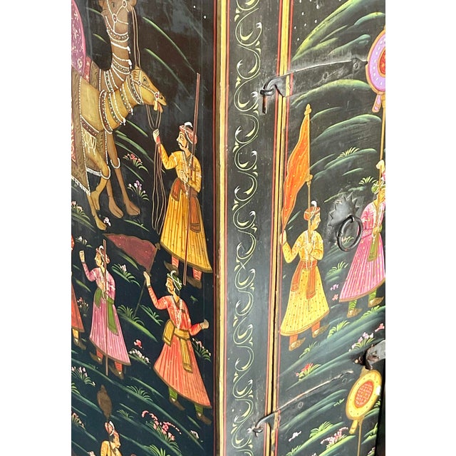 Vintage Boho Hand Painted Cabinet For Sale - Image 17 of 18