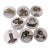Piero Fornasetti Porcelain Coasters, Set of Eight - Commissioned by Bianca Unione Milan 1970 For Sale