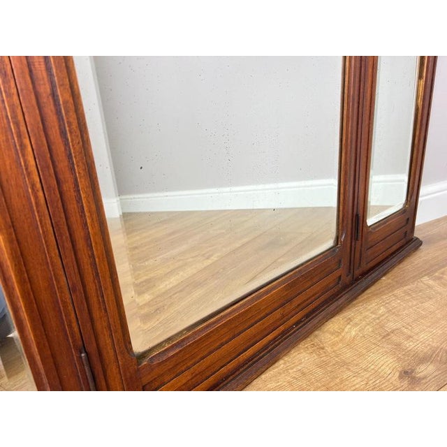 Glass Antique French Style Mirror in Walnut For Sale - Image 7 of 12