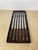 Vintage Japanese Minimalist Modern Rosewood Handled Serving Forks, Set of 6 For Sale - Image 4 of 7
