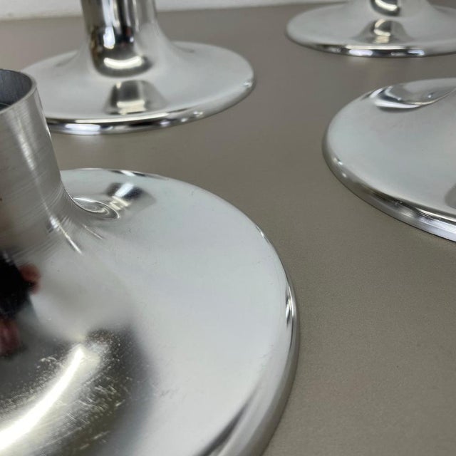 Silver Disc Wall Lights from Charlotte Perriand, Germany, 1970s, Set of 4 For Sale - Image 15 of 18