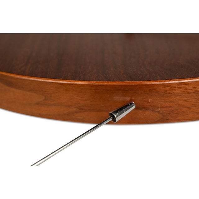 Mid-Century Modern 13 Inch Minimalist Wall Clock Carved From Solid Walnut, Usa, C. 1970s For Sale - Image 15 of 16