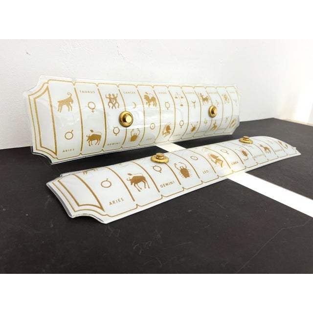 Metal 1970s Astrological Wall Lights, Pair For Sale - Image 7 of 17
