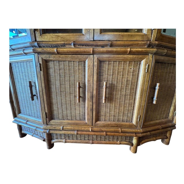 Mid-Century Faux Bamboo/Rattan Dining Set For Sale - Image 14 of 18