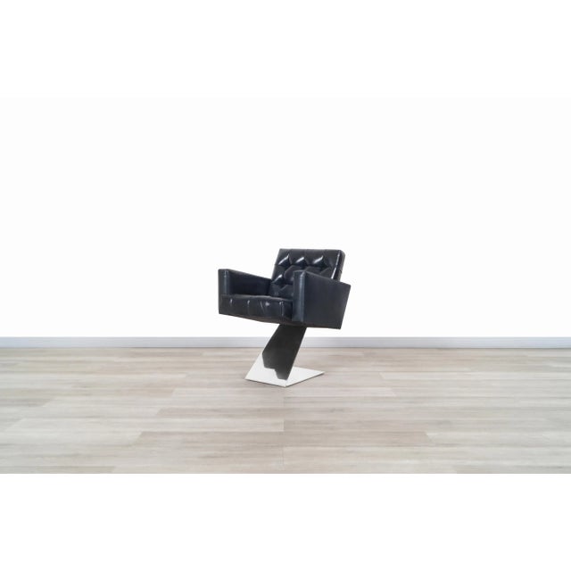 Vintage Stainless Steel "Z" Lounge Chairs by Milo Baughman for Thayer Coggin For Sale In Los Angeles - Image 6 of 13