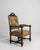 Wood Jacobean Oak Upholstered Armchair with Floral Carving, Antique, France, Circa 1880 For Sale - Image 7 of 13
