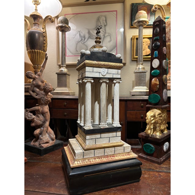 Large Neoclassical Italian Grand Tour Architectural Model of a Temple Dedicated to Cupid (Eros) For Sale - Image 14 of 15