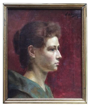 Djef Swennen, Woman, 1893, Oil on Canvas, Framed