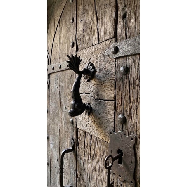 Metal Vintage Cast Iron Nautical Sea Creature Door Knocker For Sale - Image 7 of 12