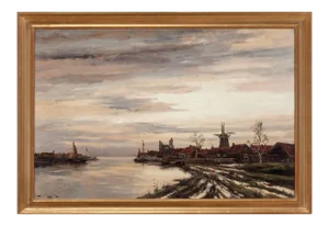 Hermanus Koekkoek Jr, View of Dutch Harbor In Winter