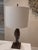 1970s Mid Century Modern Organic Twisted Wood Table Lamp & Shade For Sale - Image 4 of 5