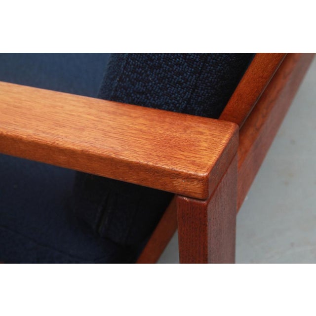 Blue Teak 2-Seater Sofa by Hans J. Wegner for Getama, 1965 For Sale - Image 8 of 15