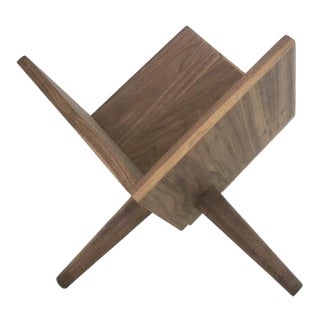 Mid Century Walnut Record Cubes For Sale