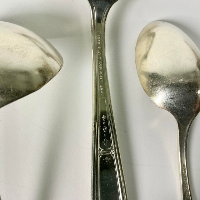 Mid 20th Century Boho Chic Hollywood Regency Silverplate Serving Utensils - Set of 6. For Sale - Image 9 of 11