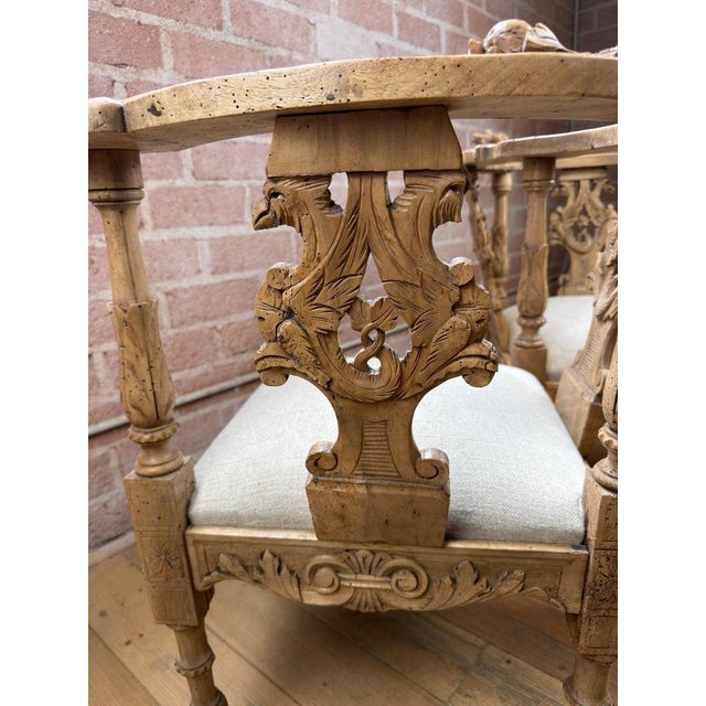 19th Century Italian Renaissance Venetian Tête-À-Tête Courting Bench W/ Cherubs For Sale - Image 16 of 18