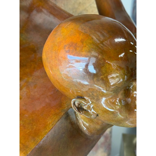 Early 20th Century Jean-Louis Corby “Balance 1” Massive Bronze on Marble Plinth For Sale - Image 18 of 18