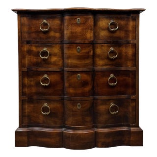 20th Century Georgian Hardwood Serpentine Chest of Drawers For Sale