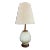 Vintage Table Lamp With Ceramic Base and Walnut Toned Wood Accents. For Sale