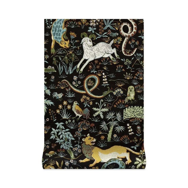 House of Hackney House of Hackney Trematonia Wallpaper - Onyx, Sample For Sale - Image 4 of 4