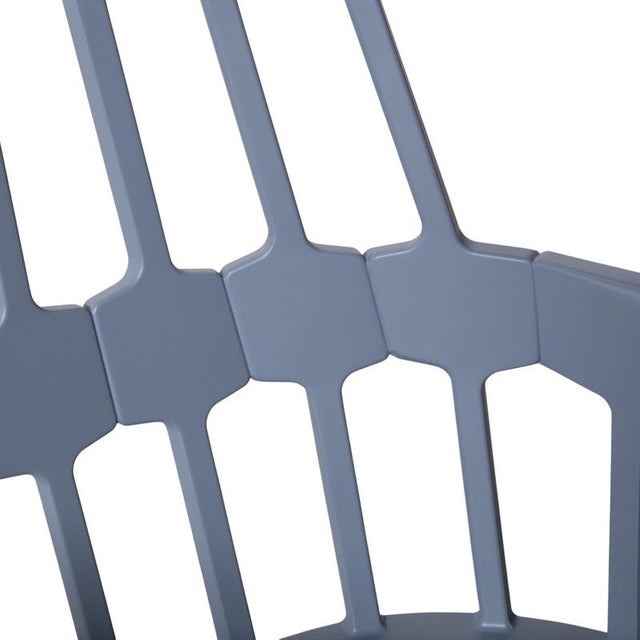 Wood Comeback Rocking Chair in Wood and Blue Plastic by Patricia Urquiola for Kartell For Sale - Image 7 of 16