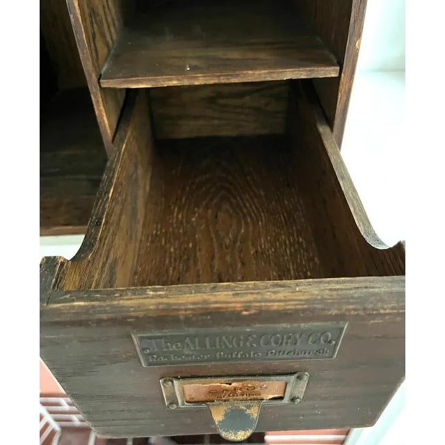 1930s Vintage Wooden Desk Organizer, Alling & Cory Co. For Sale - Image 10 of 10
