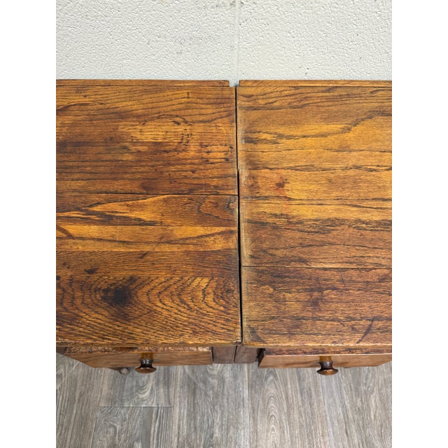 Wood Antique Arts & Crafts Four Drawer Quarter Sawn White Oak Chest For Sale - Image 7 of 12